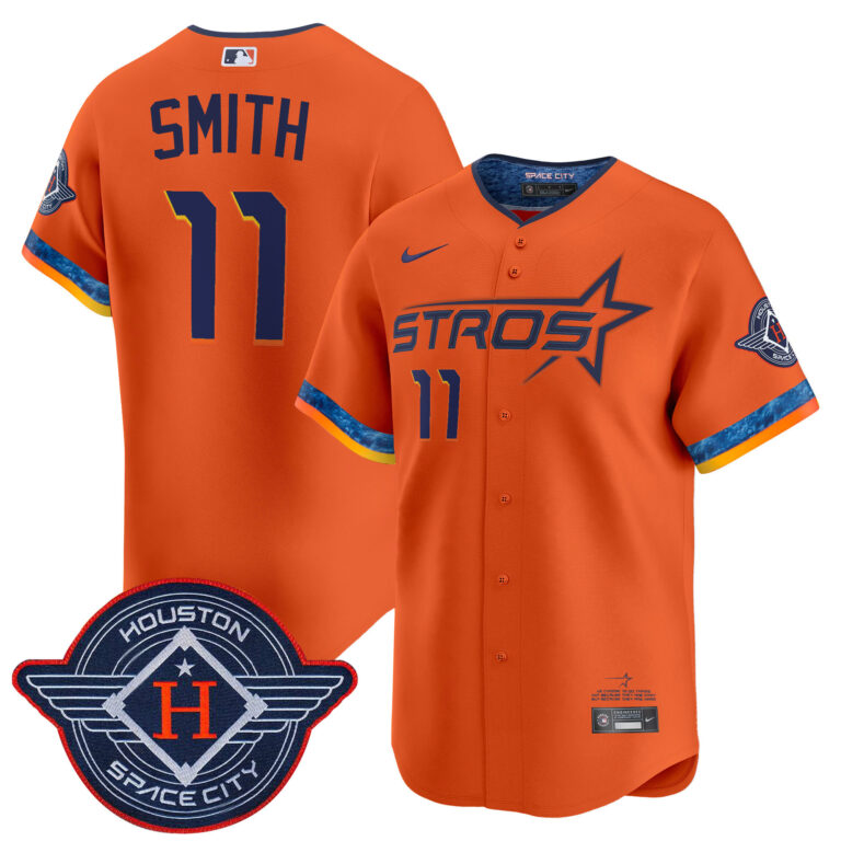 Men Houston Astros #11 Smith orange 2025 City Connect Vapor Premier Limited Jersey->houston astros->MLB Jersey